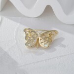 Brož s perlou Enrika - motýl, Zlatá