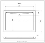 HOPA - ALPINA obdélníková sprchová vanička - Rozměr A - 100 cm, Rozměr B - 80 cm OLBVANACALP108