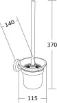 MEXEN - Tiber WC štětka, chrom 7050550-00