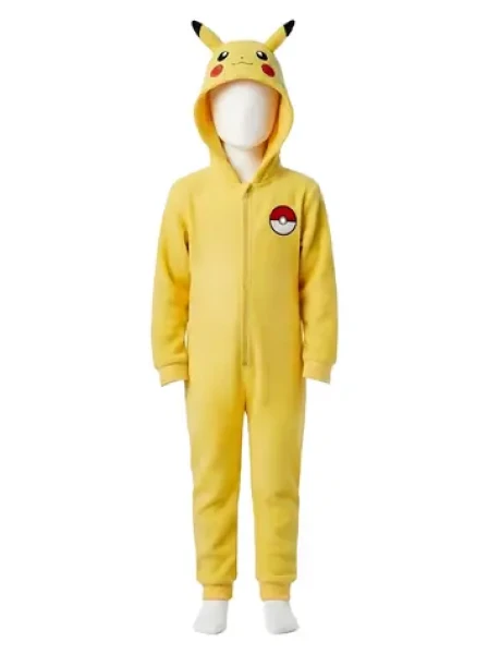 COZY NOXXIEZ OS556C Pikachu dětský overal 3 v 1 vel. 122/128 / kapuce s 3D motivem / 100% polyester (8718274259681)