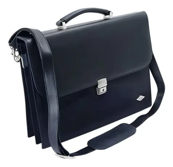 WEDO Aktovka Elegance černá / Taška / uzamykatelná / ramenní popruh / 36 x 13 x 27 cm (585201)