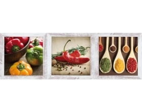 Sada obrazů na zeď (3 ks) Chep, koření