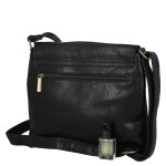 Trendy dámská koženková crossbody kabelka Mitta, černá