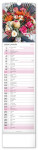 Nástěnný kalendář 2027 Notique kravata Květiny – Kvety, 12 x 48 cm
