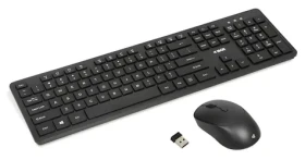 IBOX Workstation Pro Kit černá / Bezdrátová klávesnice a myš / 2,4 GHz / 800-1600 DPI / US layout (IKM5010W)
