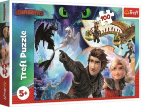 Trefl Puzzle Jak vycvičit draka 3 - V zemi draků / 100 dílků