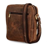 Luxusní pánská kožená crossbody Diviley Gilbert, hnědá