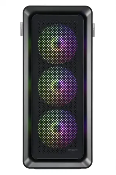 Fortron CUT593P černá / ATX / 2x USB3.0 + 1x USB-C / 4x 140mm ARGB / bez zdroje / průhledná bočnice / ARGB podsvícení (POC0000204)