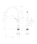 OMNIRES - TULA dřezová baterie staro měď /CPB/ TL6050CPB