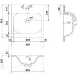 MEXEN - Vela umyvadlo zapuštěné do desky 46 x 46,5, černá mat 25234571