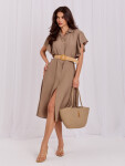 Dámské šaty MI SK 82970.86 khaki - Milady one size