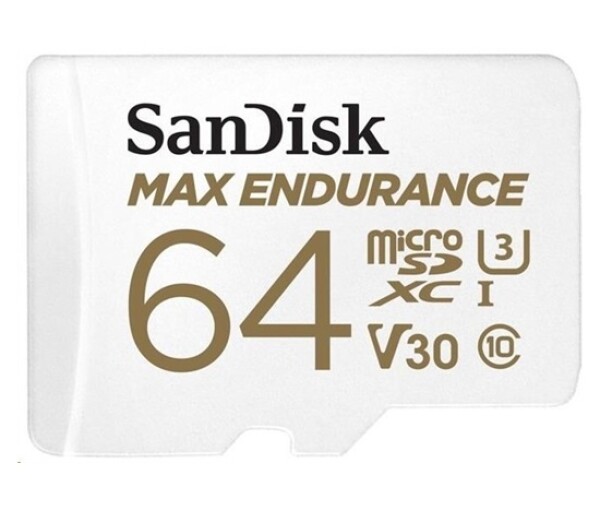 SanDisk MicroSDHC karta 64GB MAX Endurance + adaptér, 30,000 hodin EDF_493289