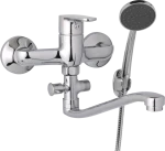 JB Sanitary Nástěnná umyvadlová a sprchová baterie TIRA, rozteč 150 mm s příslušenstvím, S ramínko 300 mm D10 36 41