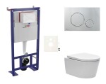 Cenově zvýhodněný závěsný WC set SAT do lehkých stěn / předstěnová montáž + WC SAT Brevis SIKOSSBR71 SIKOSSBR71