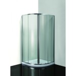 OLSEN SPA - VÝHODNÝ SET - ČTVRTKRUH SMART MURO s vaničkou - Barva rámu - Chrom/Leštěný hliník (ALU), Výplň - Čiré bezpečnostní sklo - 4 / 6 mm OLCTVRT90CC1