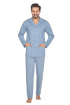 Pyžamo Regina 463 dlouhé/r 2XL-3XL L24 pánské rozepínací tmavě modrá 3xl