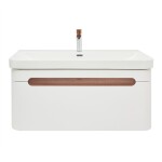 Koupelnová skříňka s umyvadlem a baterií SAT Fusion 97,5x43x45 cm bílá matná mat SATFUSION100WMWBA SATFUSION100WMWBA