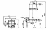 HCP PUMPS HCP 32-GF21.0F 230V, kalové čerpadlo, s plovákem a řezacím zařízením