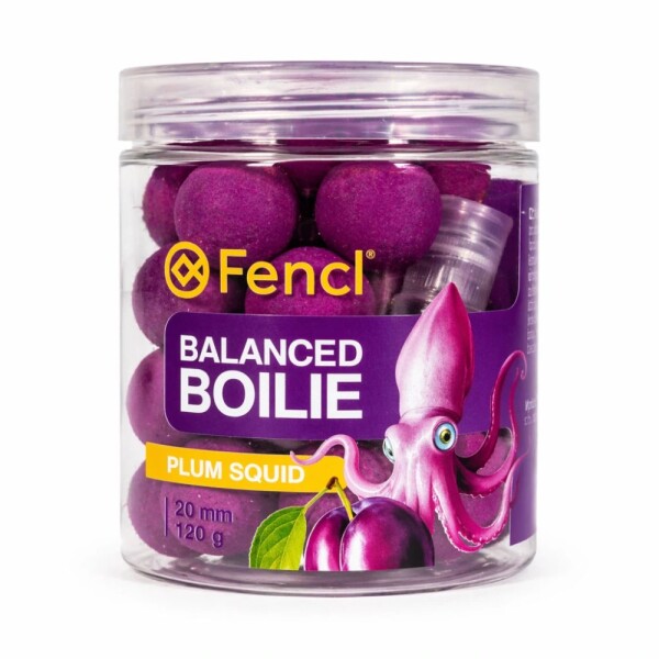 Fencl Balanced Boilie Plum Squid 120g - 20mm,Fencl Balanced Boilie Plum Squid 120g - 20mm