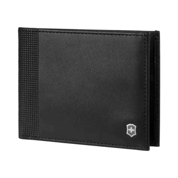 Victorinox Altius Alox Slim Bi-Fold Wallet černá / Peněženka / kůže / RFID ochrana karet / 6 karetních přihrádek (611573)