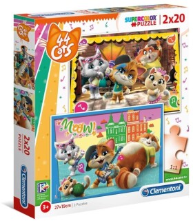 Clementoni Puzzle - 44 Cats 2 x 20 dílků