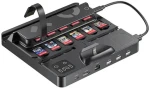 Unitek Nabíjecí stanice pro Nintendo Switch s čtečkou karet / Nabíjecí stanice / USB hub / Čtečka herních karet (G1005ABK01)