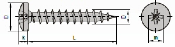 Strong vrut Pozidrive velikost 6 velikost: 6 x 80/50, nelze po kusech; pouze celá balení: 150ks