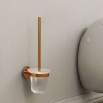 STEINBERG - 660 WC štětka nástěnná s držákem, matné sklo/růžové zlato 660 2911 RG