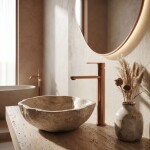 REA - Umyvadlová vysoká baterie Arcos Brush Copper REA-B6968