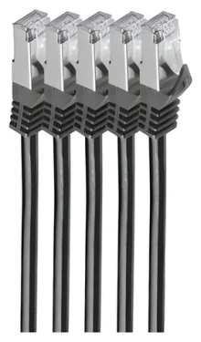 Shiverpeaks Cat7 S/FTP 2m černá / Patch kabel / RJ-45 / 600 MHz / LSZH / 5 ks (BS75512-S-SET5)