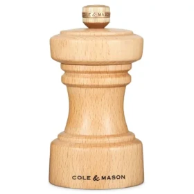 ColeMason Hoxton Mlýnek na pepř - přírodní dřevo / výška 10,4 cm / bukové dřevo / mlecí mechanismus z uhlíkaté oceli (H233052)