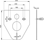 Alcadrain Izolační deska pro závěsné WC a bidet s příslušenstvím a krytkou (chrom) M910CR M910CR