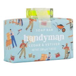 Somerset Toiletry Tuhé mýdlo pro muže Handyman + mini vodováha 200 g, modrá barva