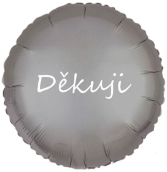 Fóliový balónek stříbrný satén Děkuji Balonky.cz Fóliový balónek stříbrný satén Děkuji Balonky.cz