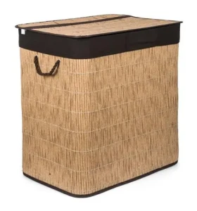 G21 Koš na prádlo ratanový design hnědý / Koš na prádlo / 150 l / s rozdělovači (KPG21RAT2NB)