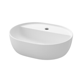CERSANIT - Umyvadlo na desku MODUO OVAL 40X50 s otvorem pro bateri K116-154