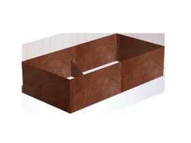 Vyvýšený záhon z cortennu VIVO 1012, š. 74 × d. 148 × v. 36 cm