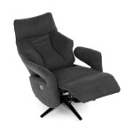 Relaxační křeslo, elektrické zabudované ovládání, šedá, látka, TV-B3973 GREY2