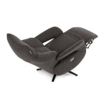 Relaxační křeslo, elektrické zabudované ovládání, hnědá, látka, TV-B3973 BR2