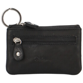Kožená klíčenka Delami Ely, černá