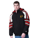 Starter Pánská bunda Chicago Blackhawks NHL Frontier Hooded Jacket Velikost: L