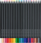 Pastelky trojhranné Faber-Castell Black Edition, 24 barev