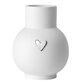 Räder Porcelánová vázička Ball Silver 13 cm, bílá barva, porcelán