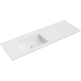 MEXEN - Otis umyvadlo zapuštěné do desky levá 141 x 46,5, bílá mat 25181401L