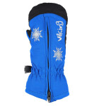 Dětské zimní rukavice Viking Starlet s fleecovou manžetou na jednom prstu s ozdobnými sněhovými vločkami, tmavě modré (125/15/5195/15) 3