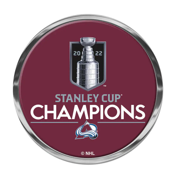 Fanatics Emblém Colorado Avalanche 2022 Stanley Cup Champions 4'' Domed Auto Emblem