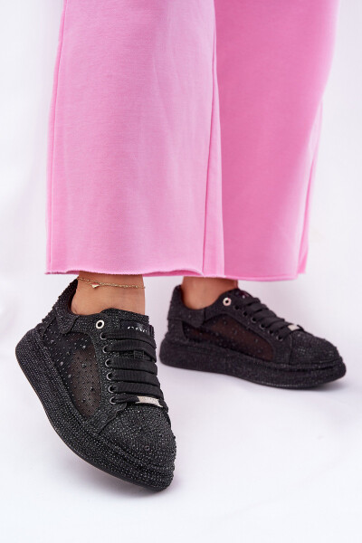 Zdobené tenisky na platformě GOE NN2N4021 černé 37