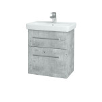 Dřevojas - Umyvadlová skříňka GO SZZ2 55 - D01 Beton / Úchytka T03 / D01 Beton 148324C