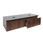 Koupelnová skříňka s žulovou deskou SAT Evolution 118x30x44,8 cm ořech mat SATEVO120NAZ SATEVO120NAZ