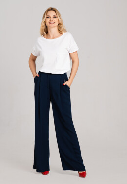 Look Made With Love Woman's Trousers 249 Odyseusz Navy Blue